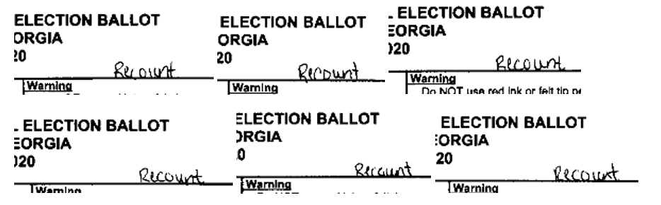 Recount ballots